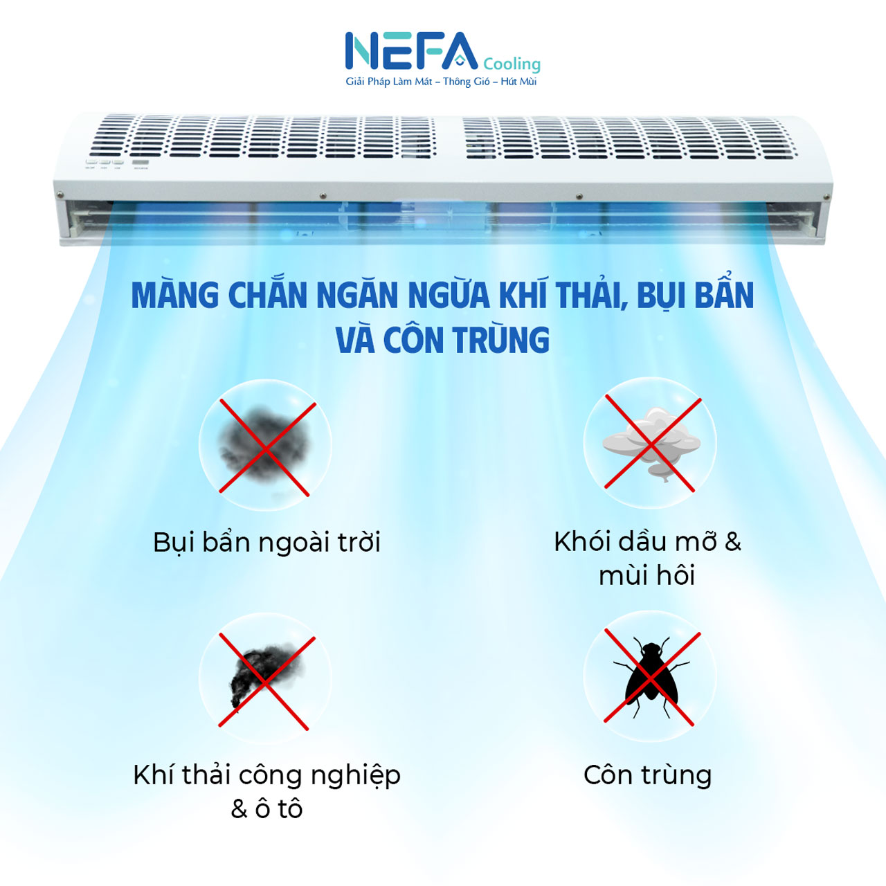 Quạt cắt gió NEFA Cooling FM-125-12 dài 1m2