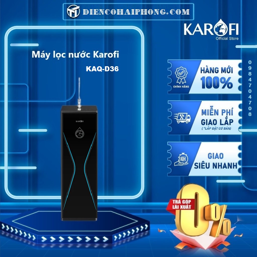 Máy lọc nước Karofi KAQ-D36 10 lõi lọc